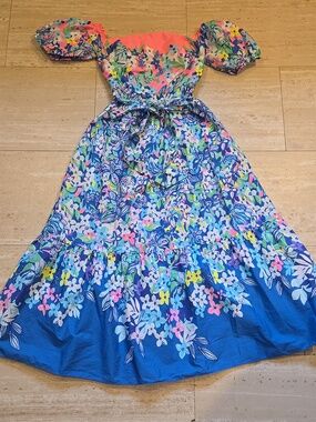 Lilly Pulitzer Off the Shoulder Zalie Midi Floral Dress